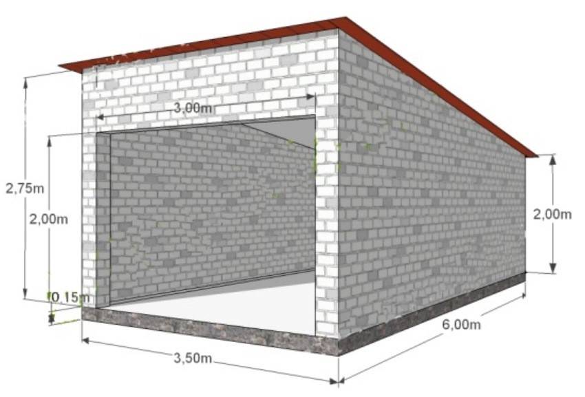 Строительство стен гаража и сарая из бетонных блоков
