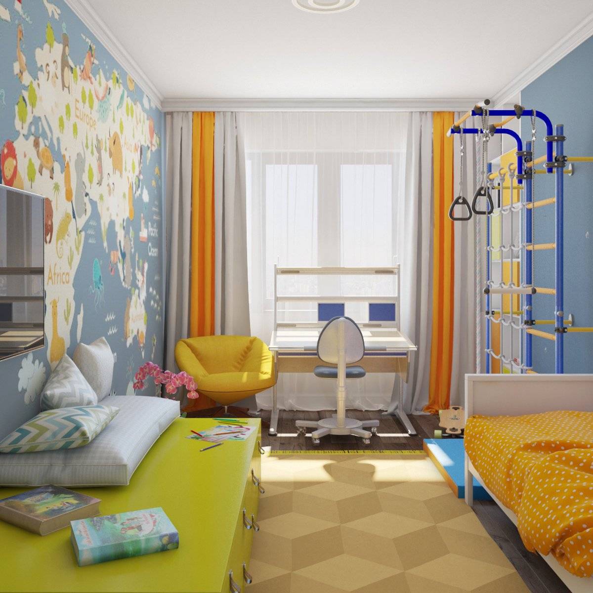 Детская комната для мальчика 7 лет – основы дизайна и фото