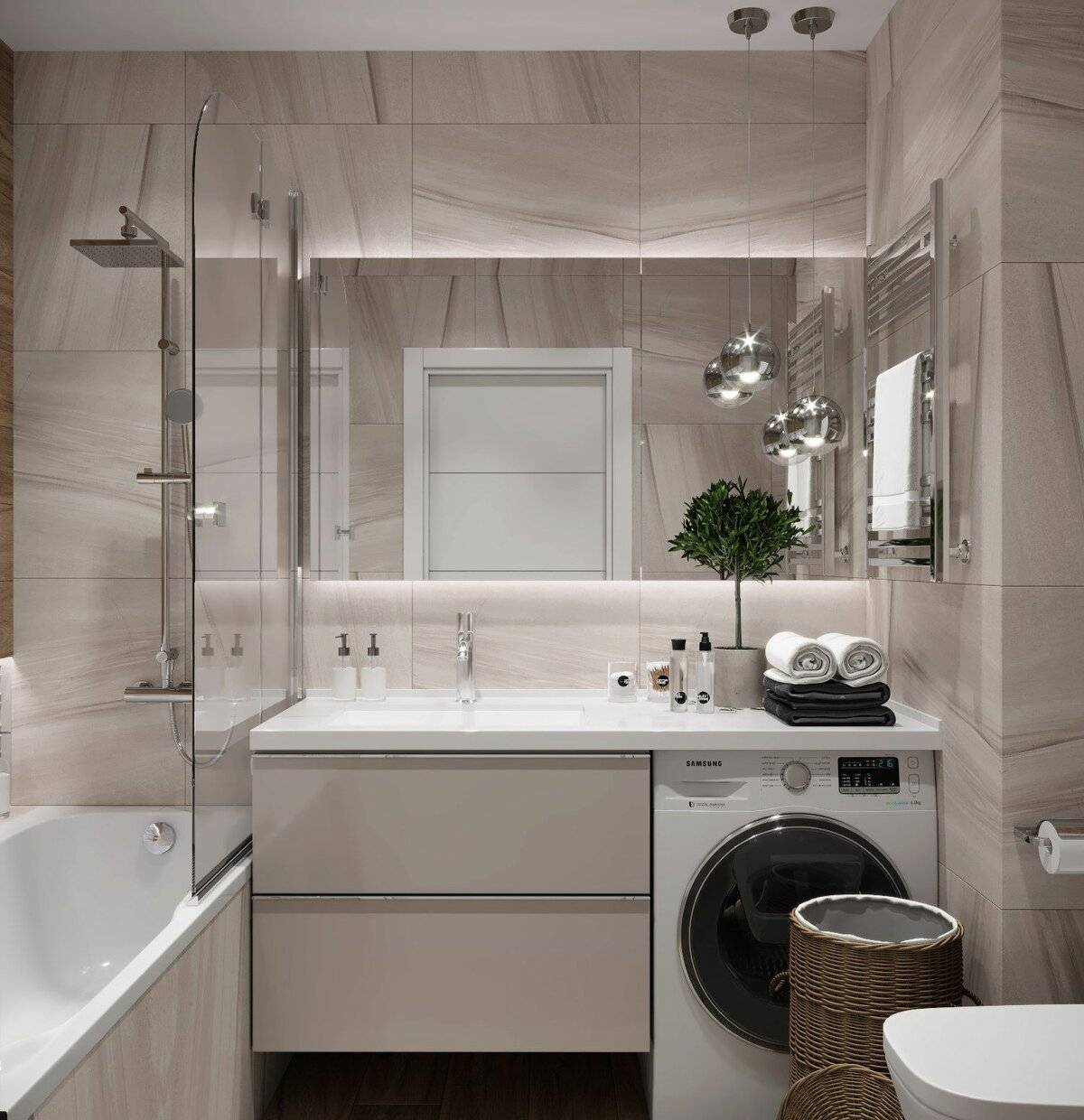 Маленькие ванные комнаты 5 кв.м - дизайн интерьера
