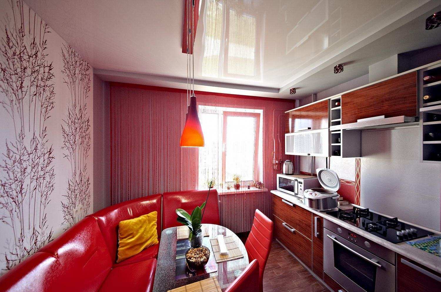 Натяжной потолок на кухне: 55 фото в интерьере, какой лучше выбрать, варианты дизайна