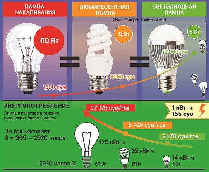 Сравнение светодиодных и энергосберегающих ламп: плюсы и минусы