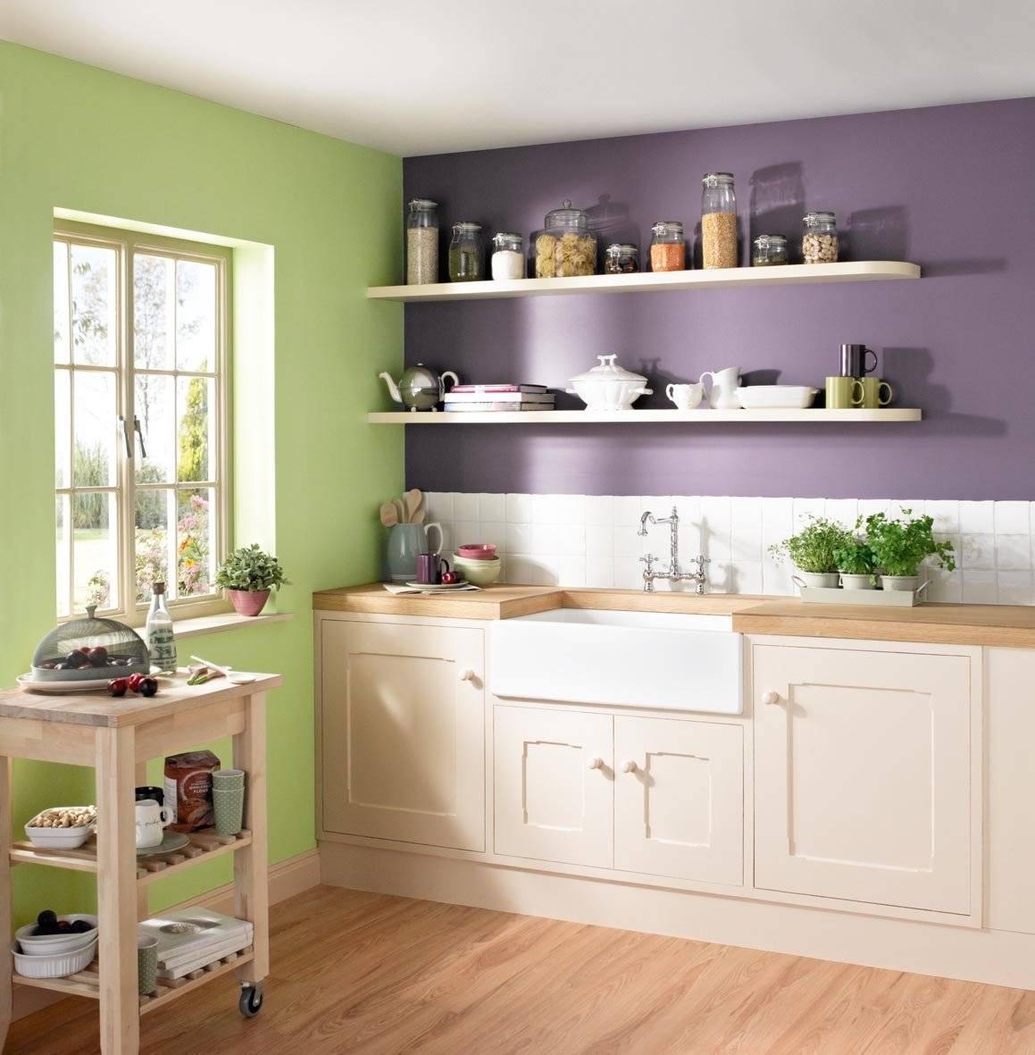 Выбор краски для стен в кухне