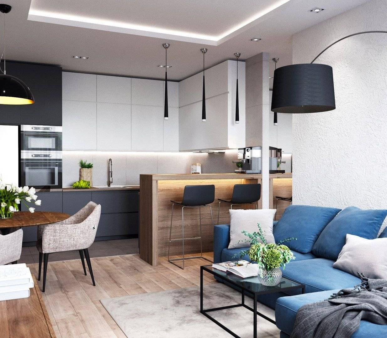 Дизайн кухни в студии 25 кв метров: особенности зонирования и расстановки мебели