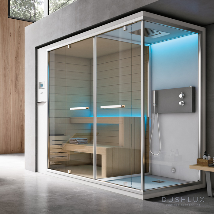 Душевая кабина с функцией турецкой бани в ванной комнате. - самстрой - строительство, дизайн, архитектура.