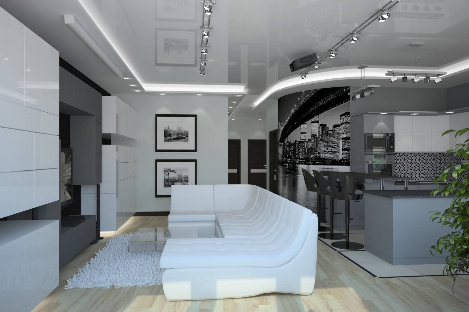 Натяжные потолки в зал (55 фото): современный дизайн потолков в гостиной